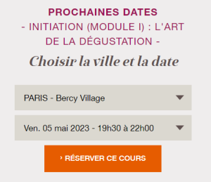 Ville et date cours oenologie